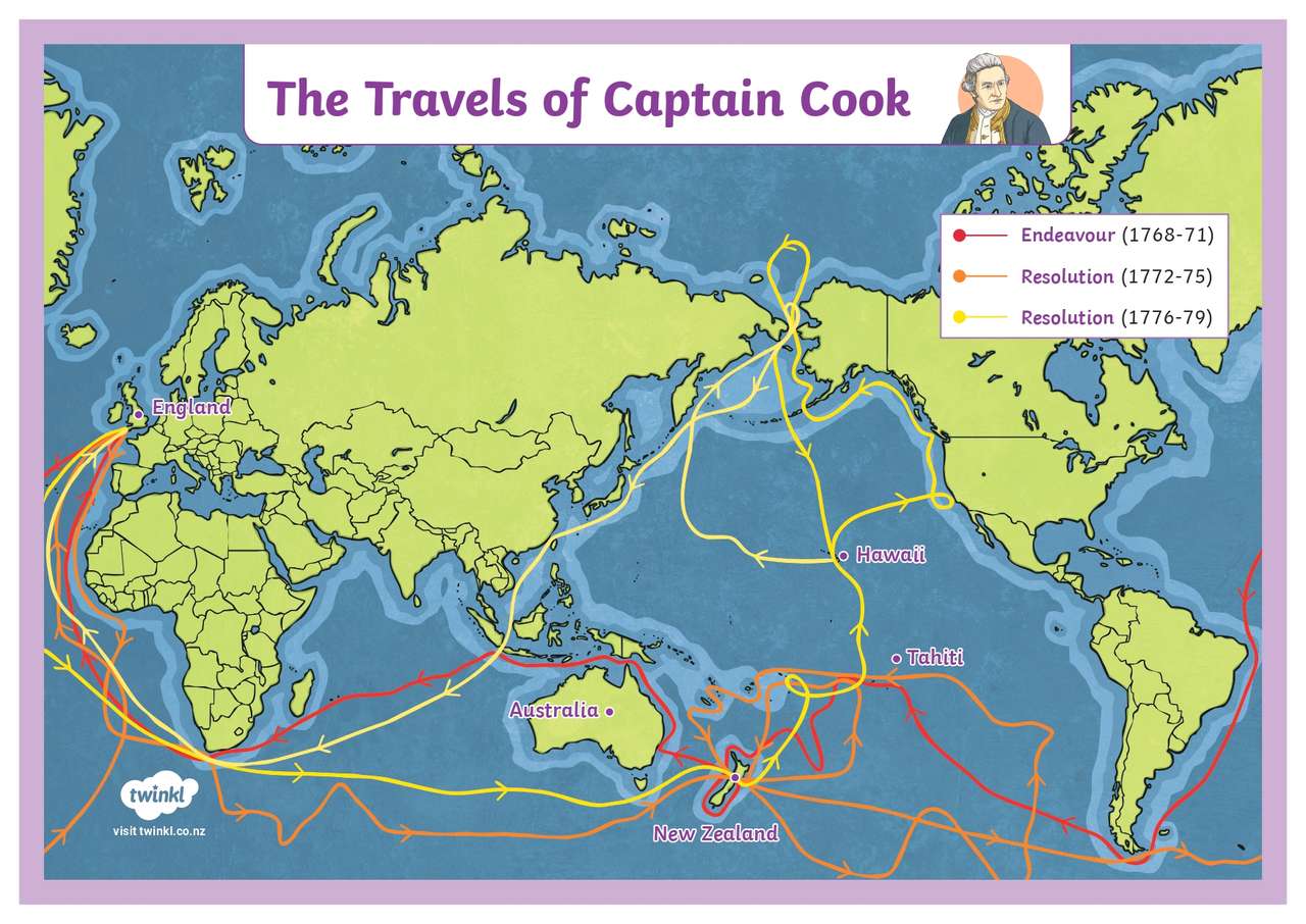 Cesty kapitána Cooka skládačky online
