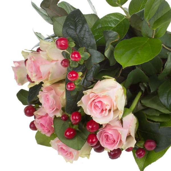 Blumenstrauß aus rosa Rosen Online-Puzzle