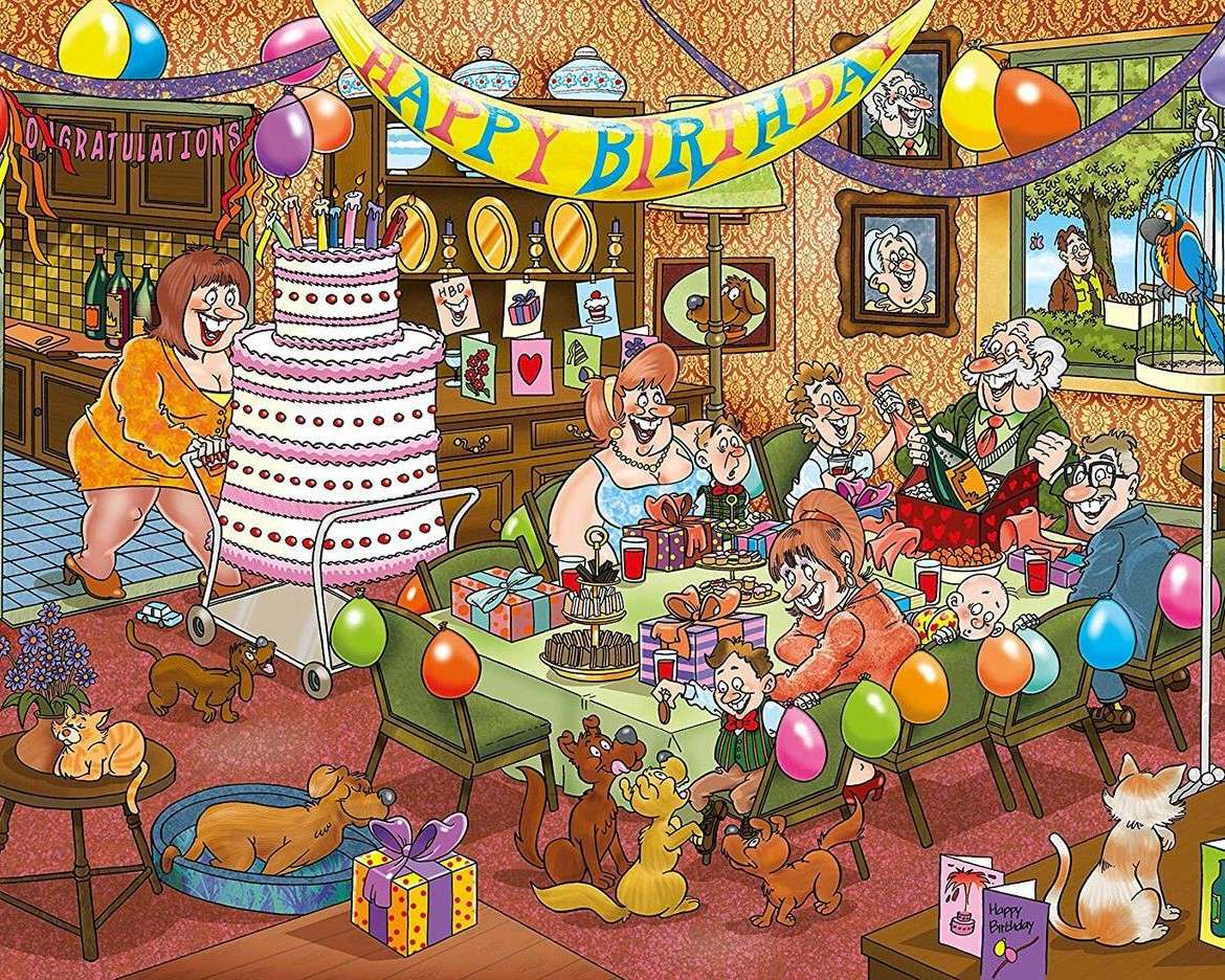 Torta di compleanno puzzle online