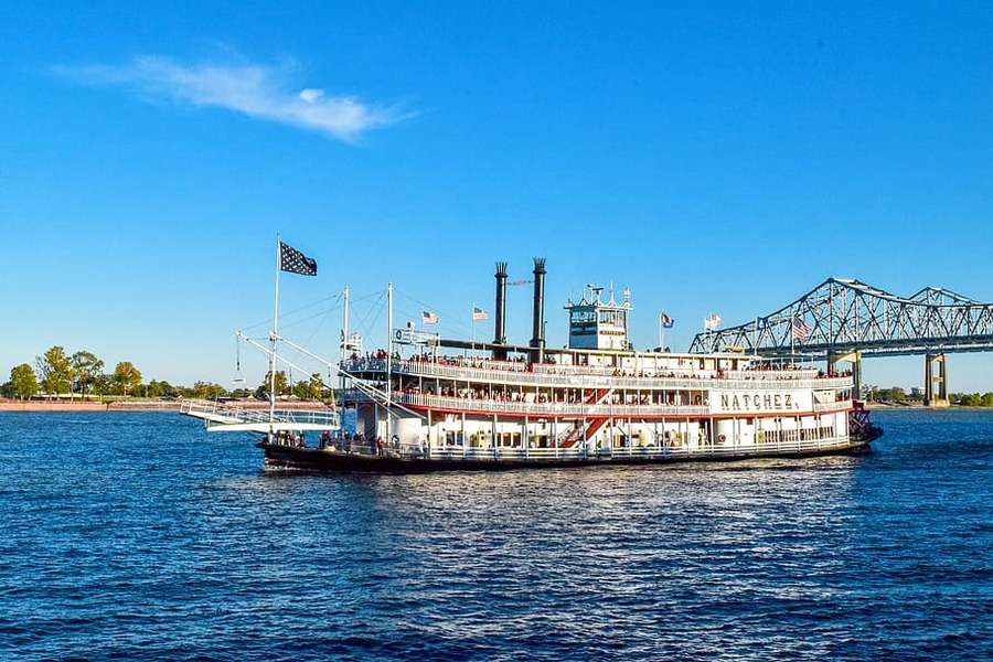 Uitzicht op de rivier de Mississippi, VS online puzzel