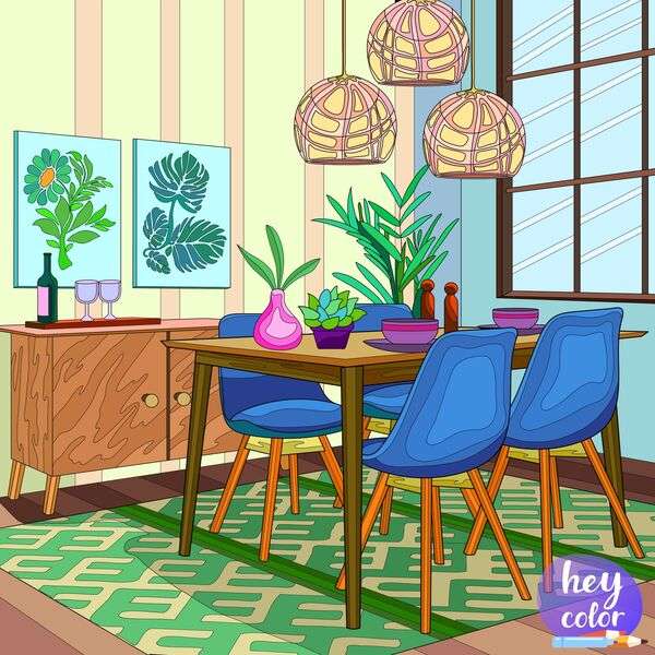 Dining room of a house #11 online puzzle