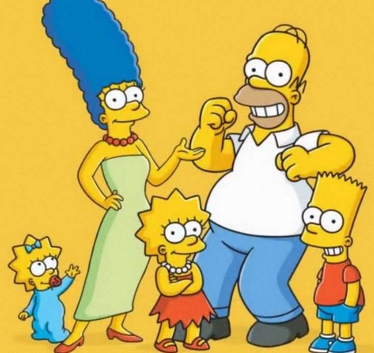 Engelsk tecknad serie - The Simpsons pussel på nätet