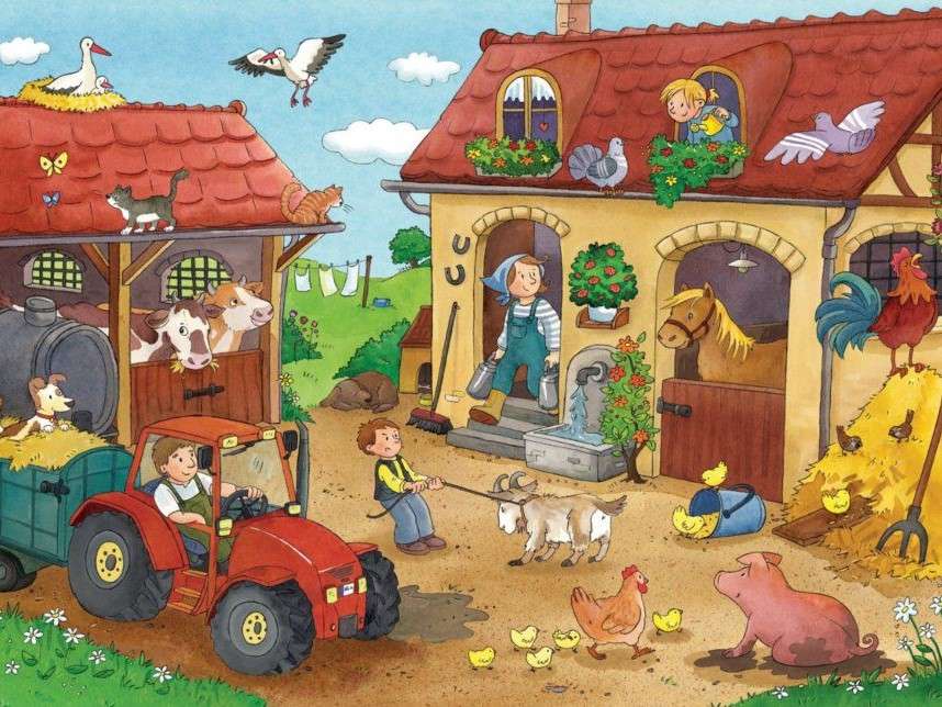 Zvířata na farmě online puzzle