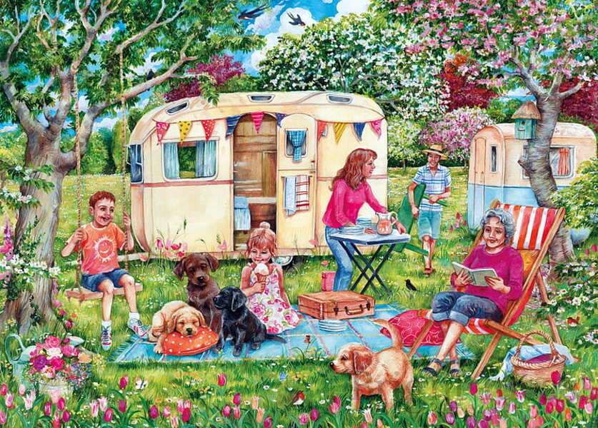 Picknick op het platteland legpuzzel online