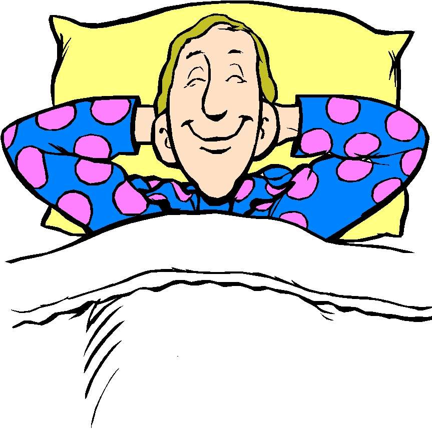 Illustratie van een man die 's middags een dutje doet legpuzzel online