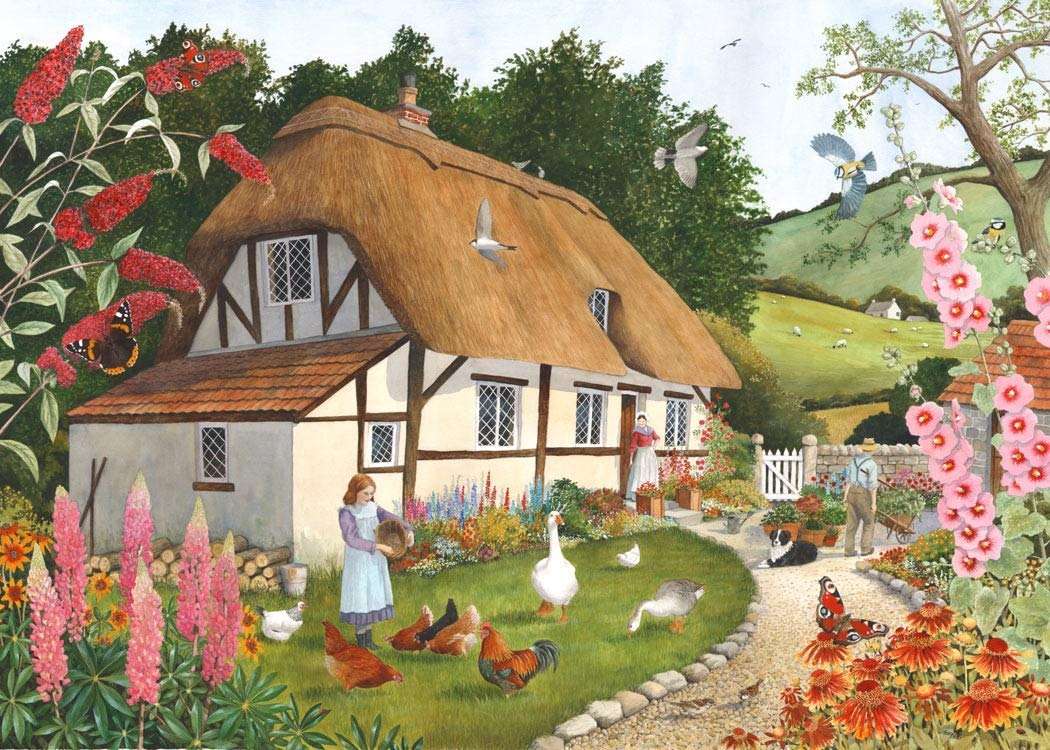 O casă pictată. puzzle online