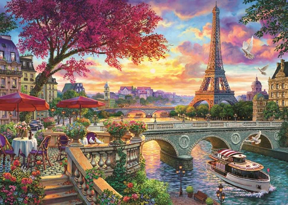 Romantisches Paris. Online-Puzzle