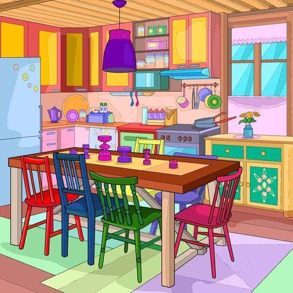 Linda Kitchen - Dining room of a house #34 online puzzle