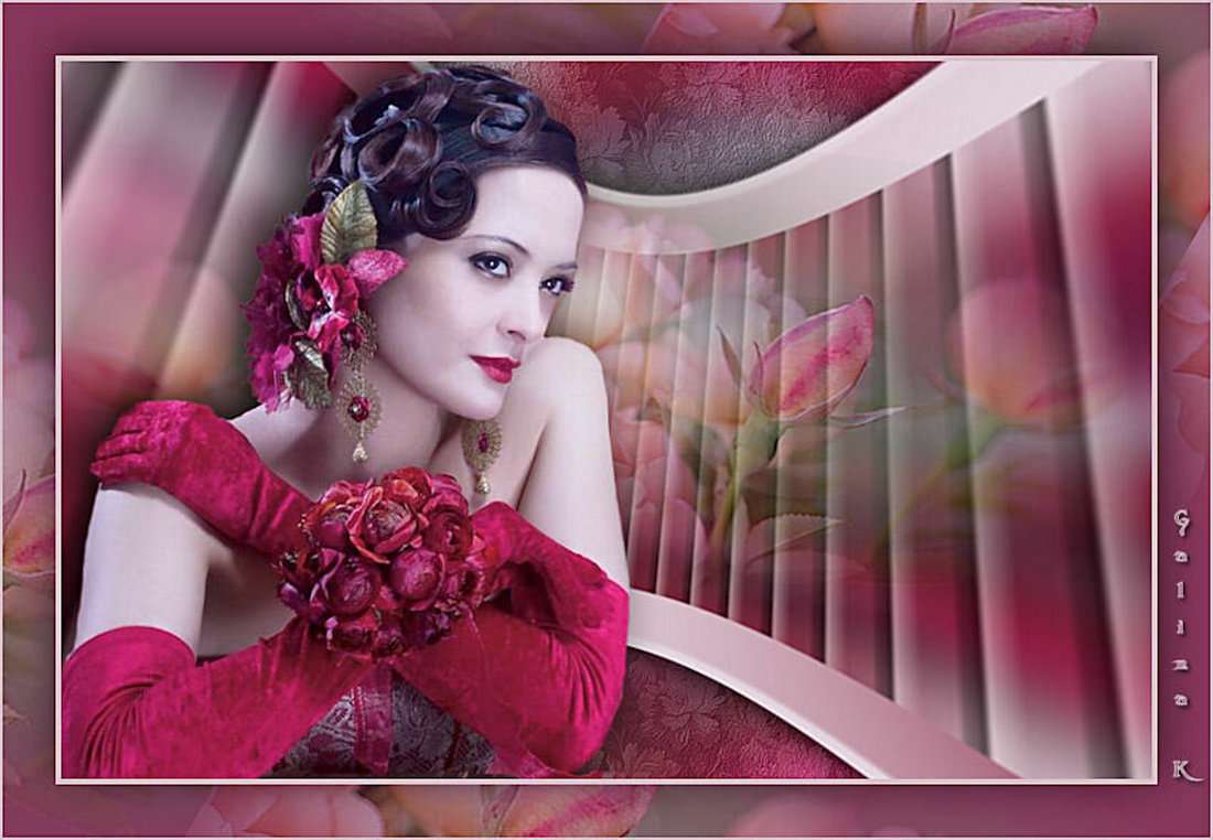 lady in pink jigsaw puzzle online