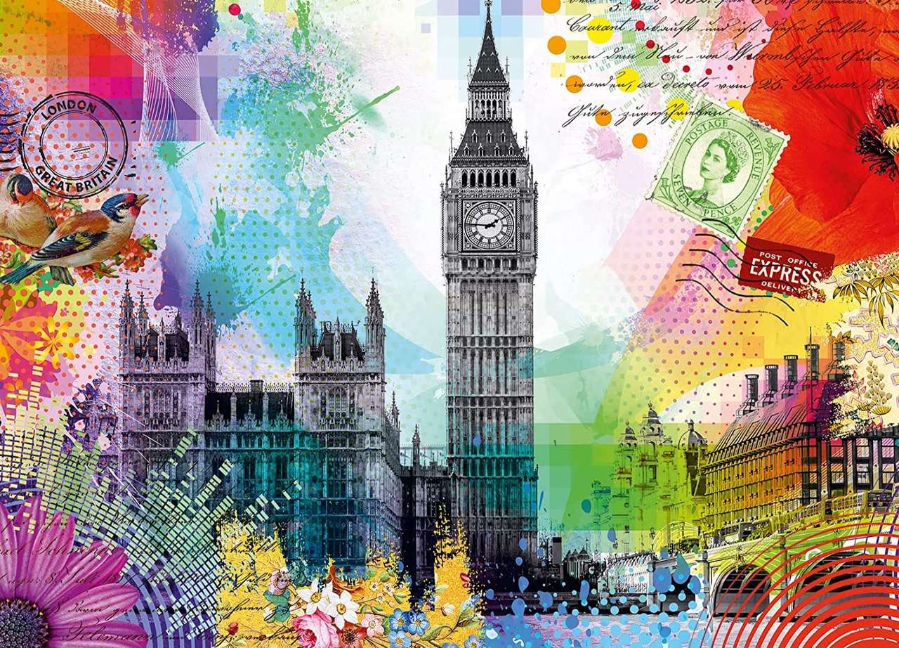 καρτ ποστάλ του Λονδίνου online παζλ