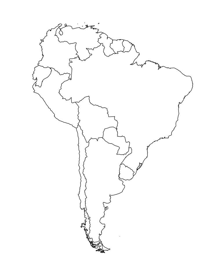 南アメリカの地図 ジグソーパズルオンライン