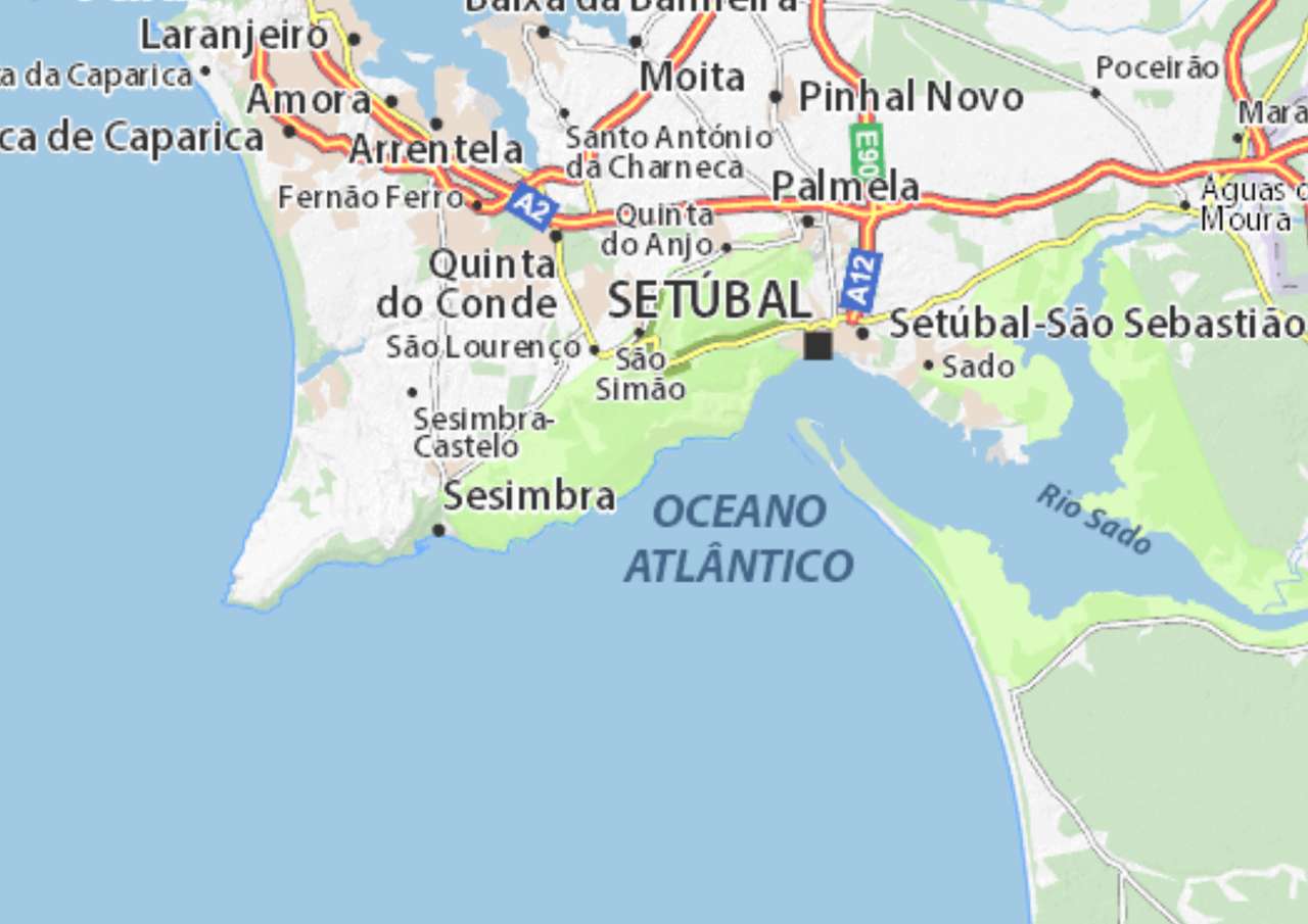 Mapa da Serra da Arrábida quebra-cabeças online