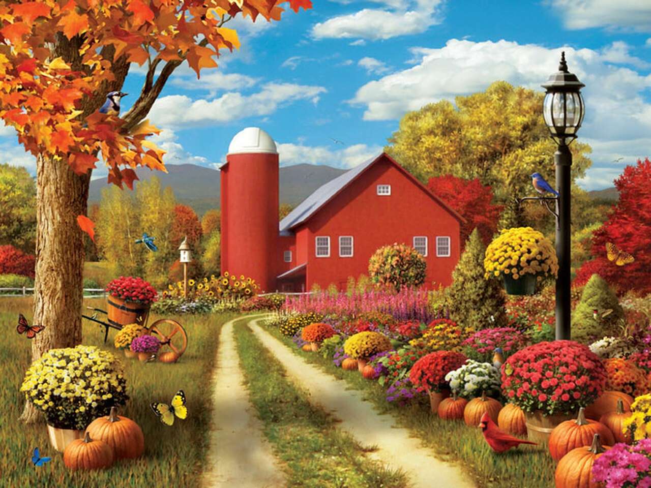 Herbst auf dem Lande. Online-Puzzle