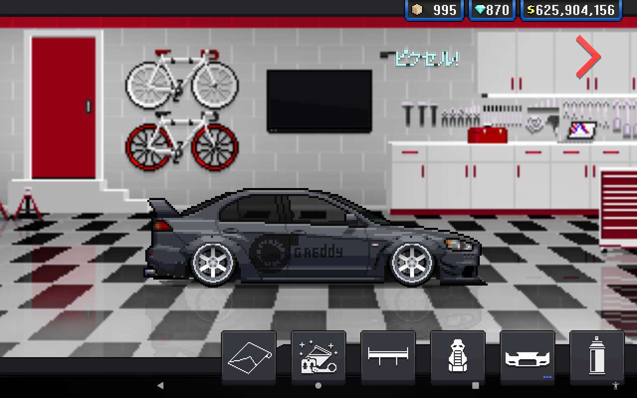 Pixelový automobilový závodník Mitsubishi Lancer Evo X online puzzle