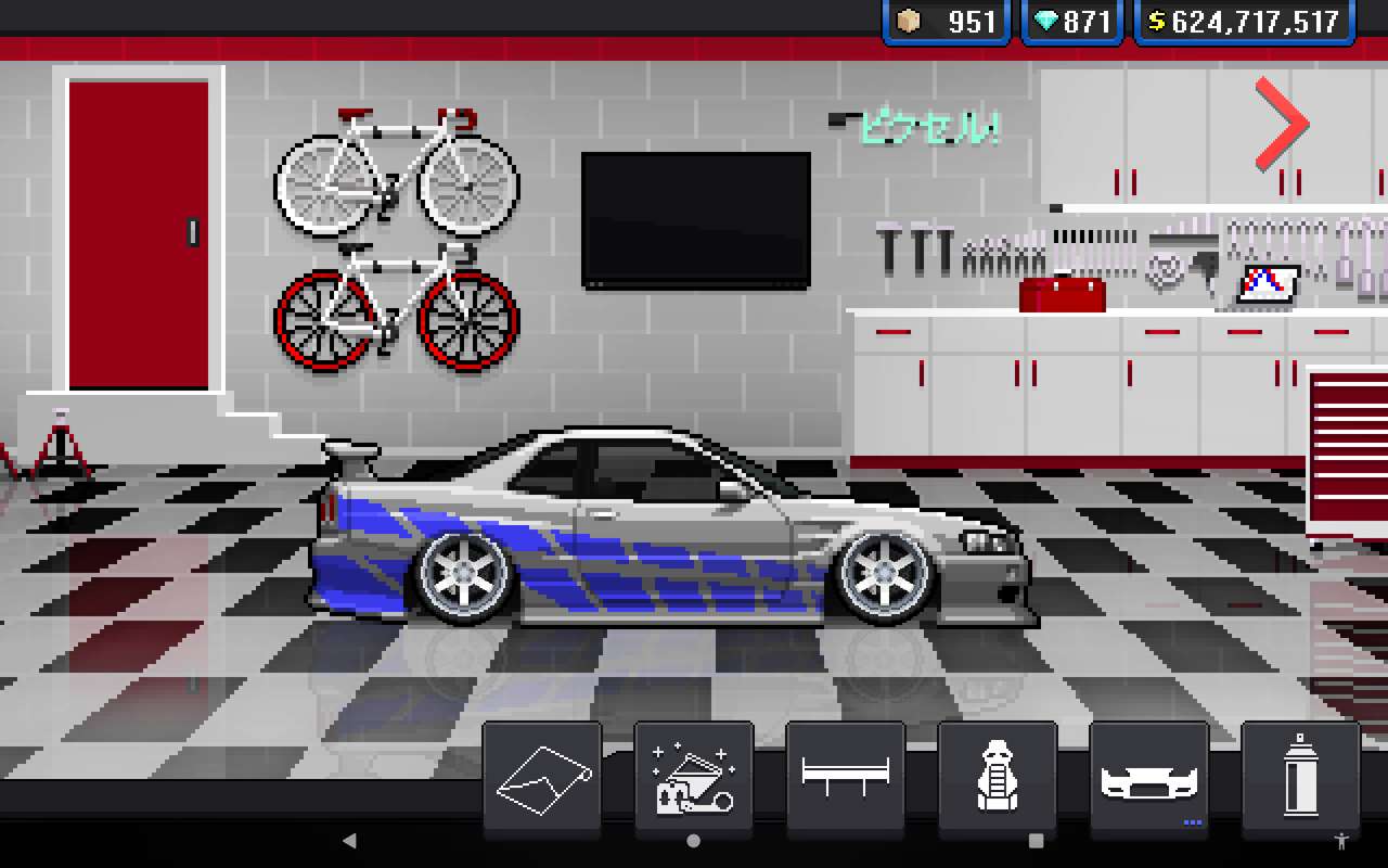 Пикселен автомобилен състезател Nissan Skyline R34 онлайн пъзел