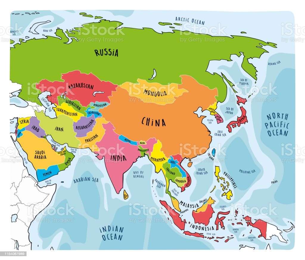 asia continent online puzzle