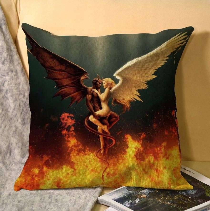 Подушка любви ангела дьявола пазл онлайн