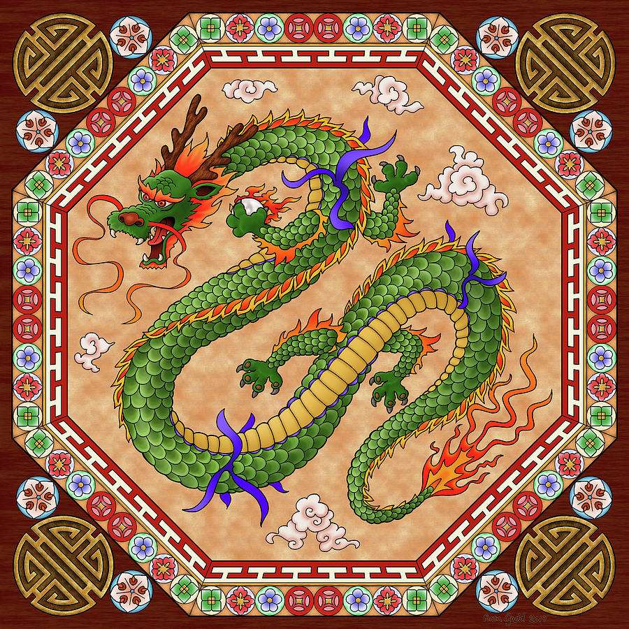 Pintura de dragão quebra-cabeças online