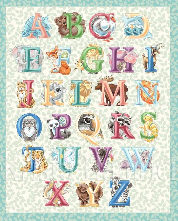 Alphabetbuchtiere, die Freude der Kinder Online-Puzzle