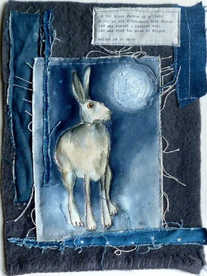 Haren av den engelske poeten Walter de la Mare Pussel online