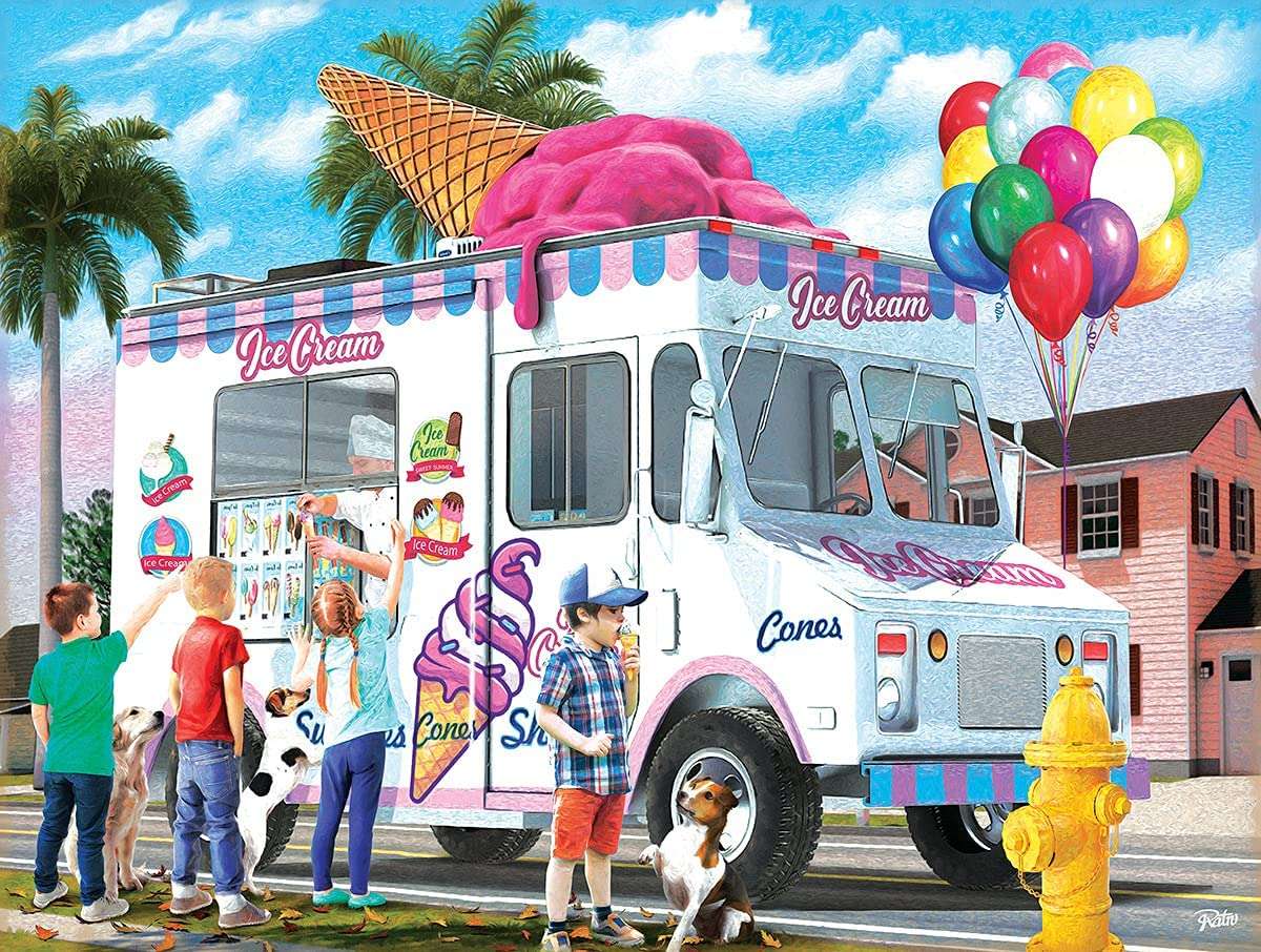 фургон с мороженым пазл онлайн