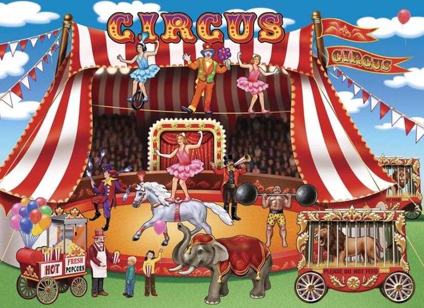 circus in the village jigsaw puzzle online