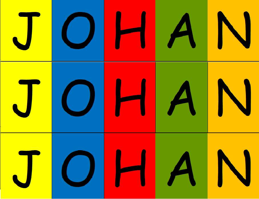 NAME JOHAN Puzzlespiel online