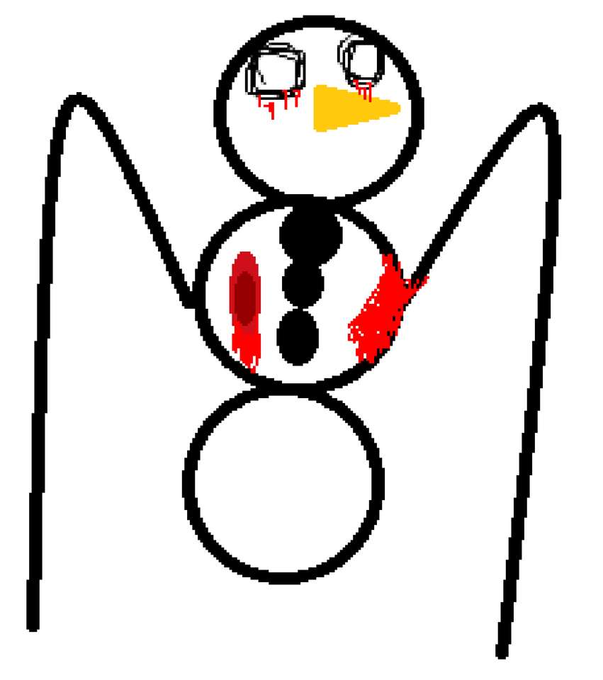 χιονισμένος χιονάνθρωπος online παζλ