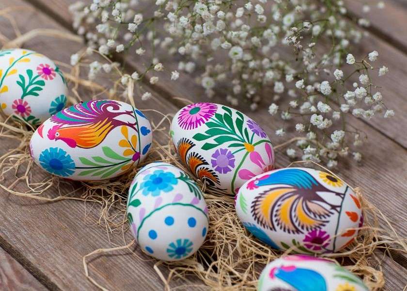 Népi húsvéti tojás kirakós online