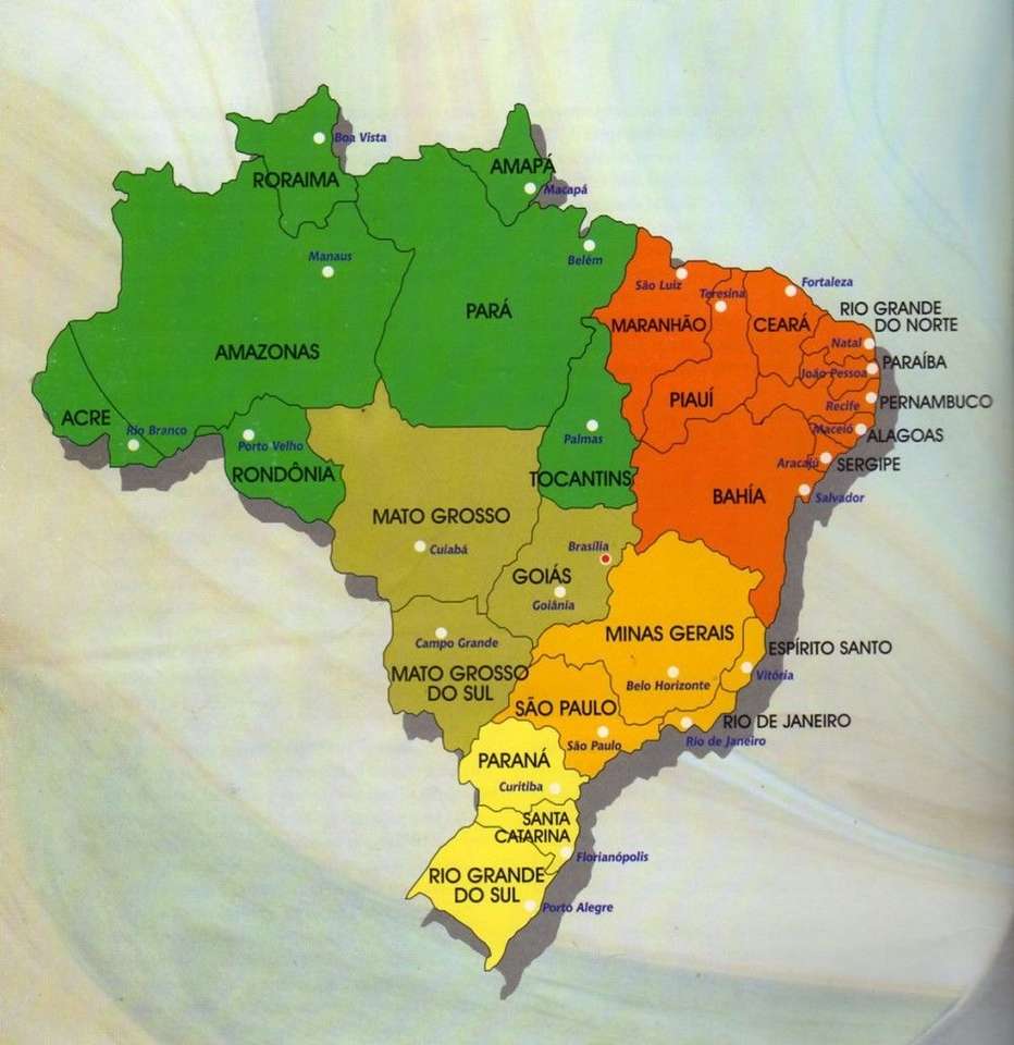 Χάρτης της Βραζιλίας online παζλ