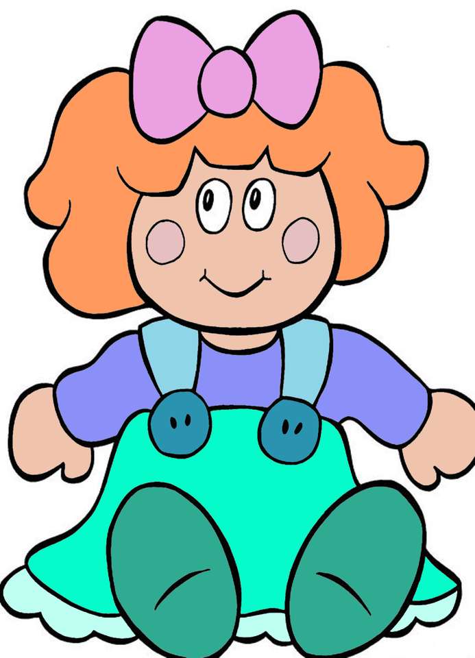 Кукла с оранжевыми волосами онлайн-пазл