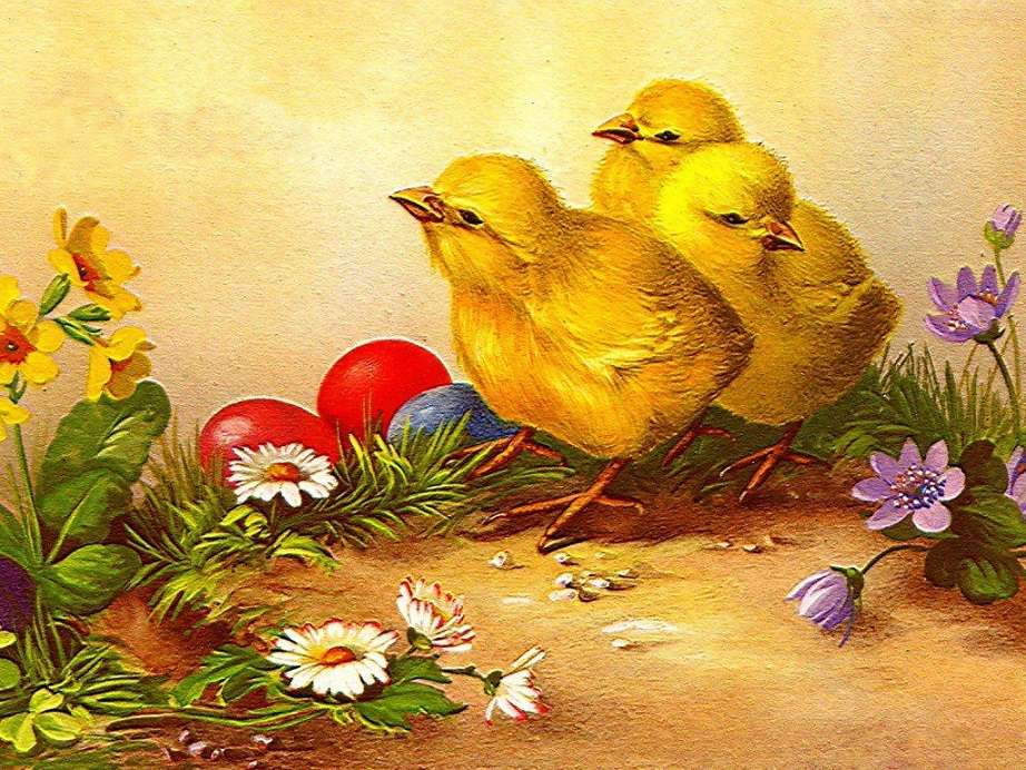 easter chicks online puzzle