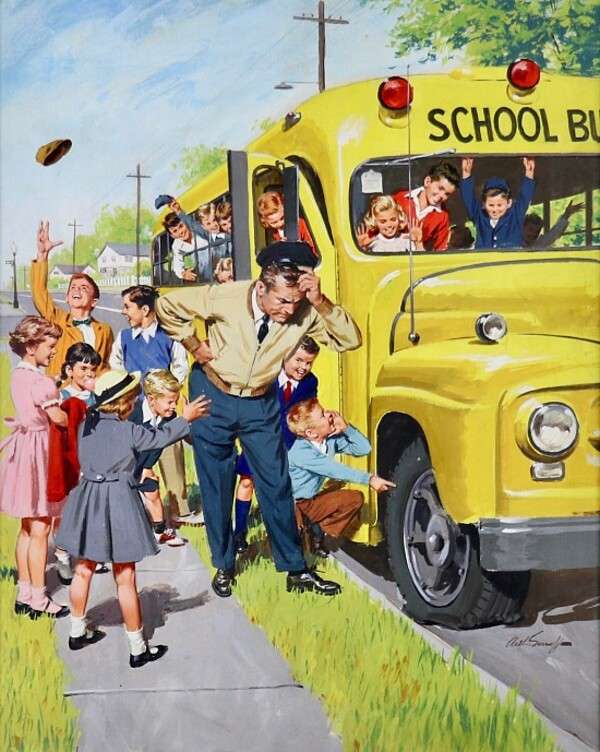 шкільний автобус ламається онлайн пазл