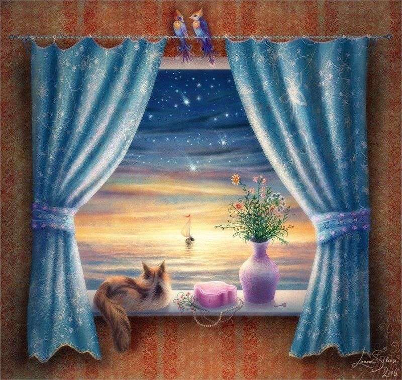 kitten looking out the window jigsaw puzzle online