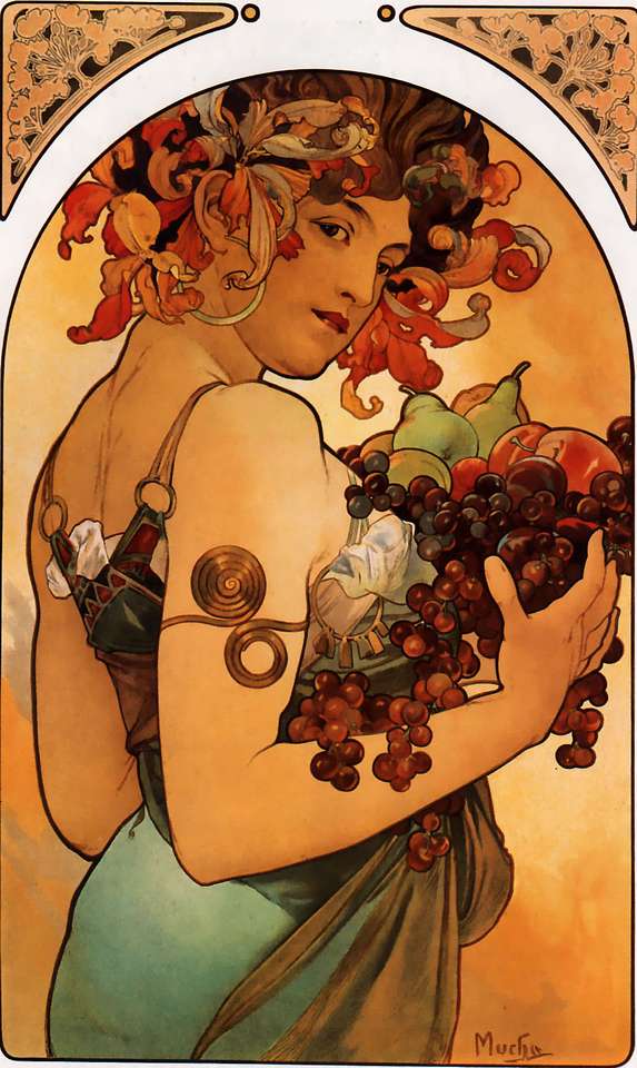 Alfons Mucha: Fructe jigsaw puzzle online