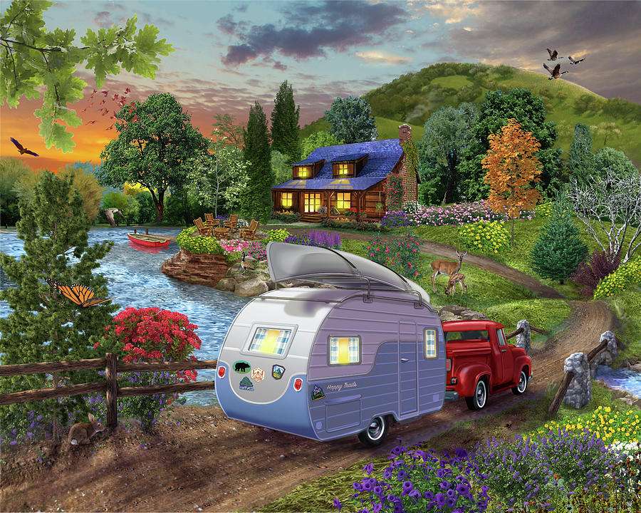 Voyager avec un camping-car puzzle en ligne