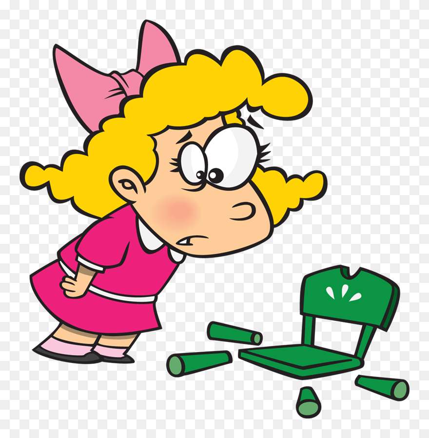 Goldilocks ilustrado perplejo en silla rota rompecabezas en línea