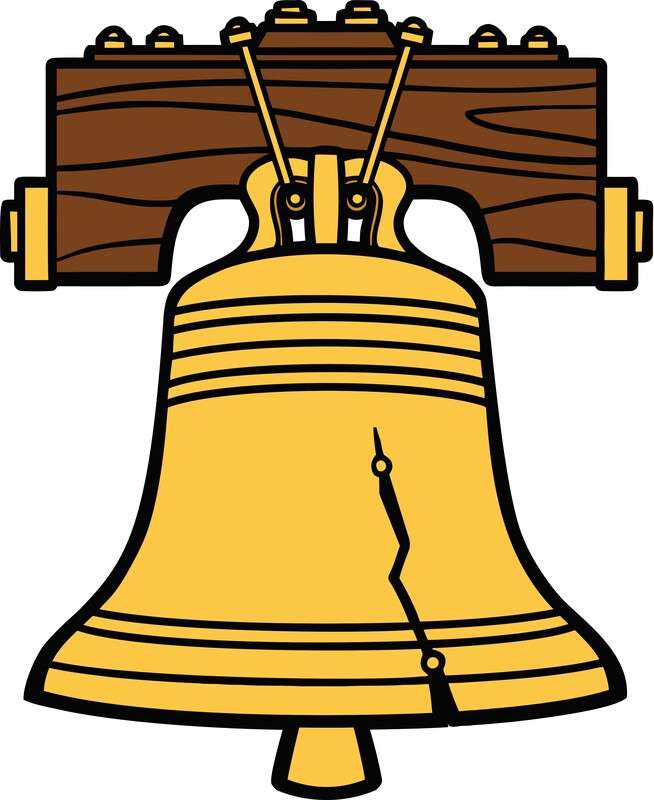 Илюстрация на счупена камбана в свободата онлайн пъзел