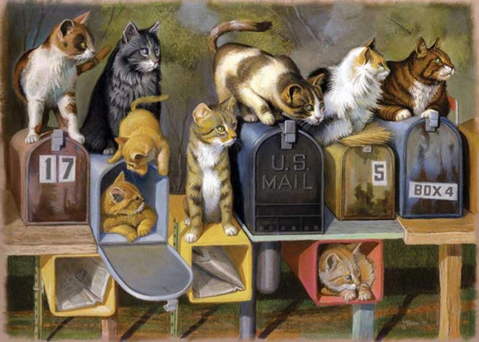 katten in brievenbussen legpuzzel online