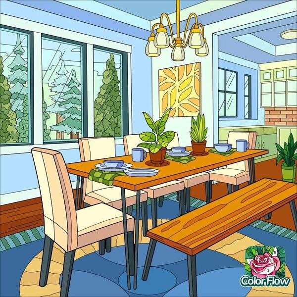 Dining room of a house #15 - Puzzle Factory