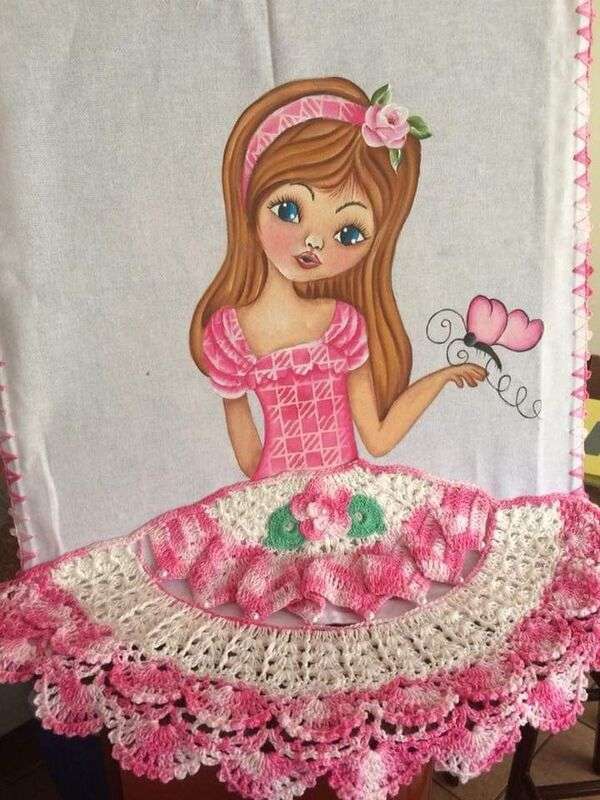 Meisje Diva roze jurk legpuzzel online