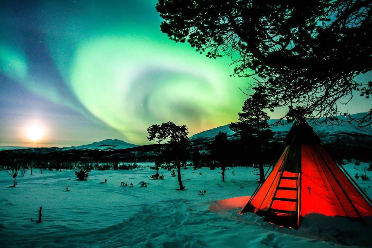 Aurora borealis Abiskoban kirakós online