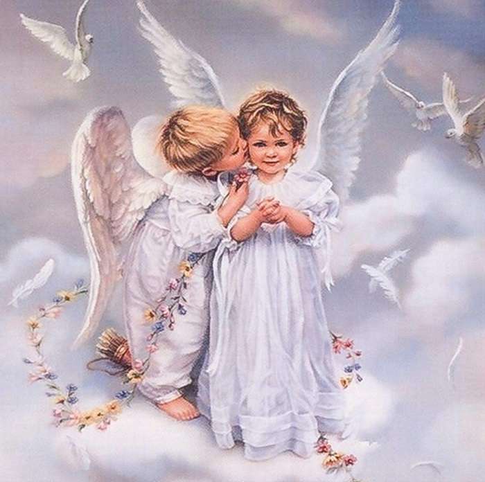 Aranyos kis angyalkák kirakós online