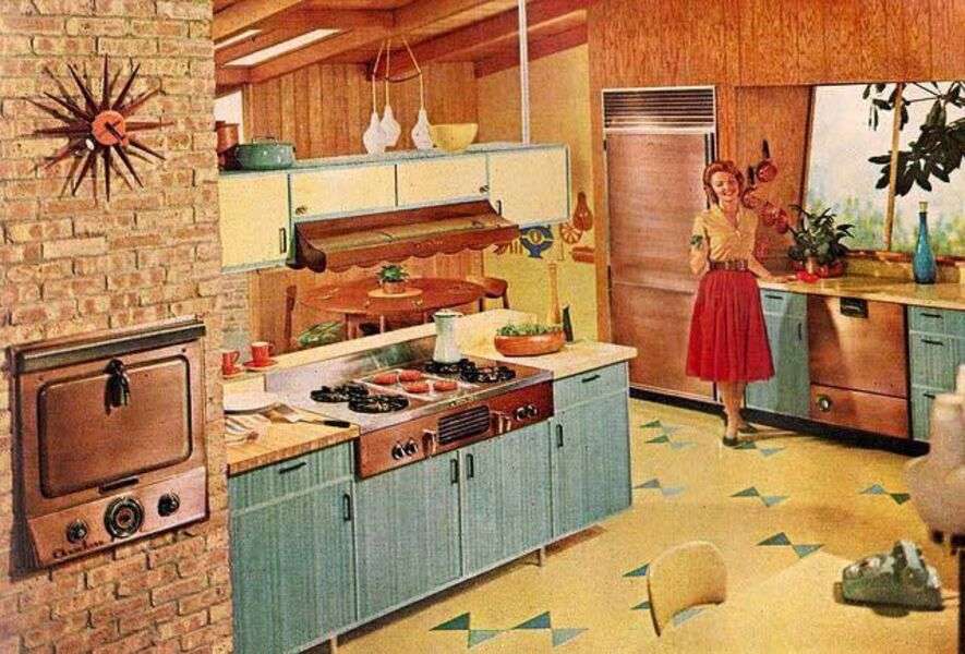 Keuken van een huis Jaar 1950 (1) #43 online puzzel