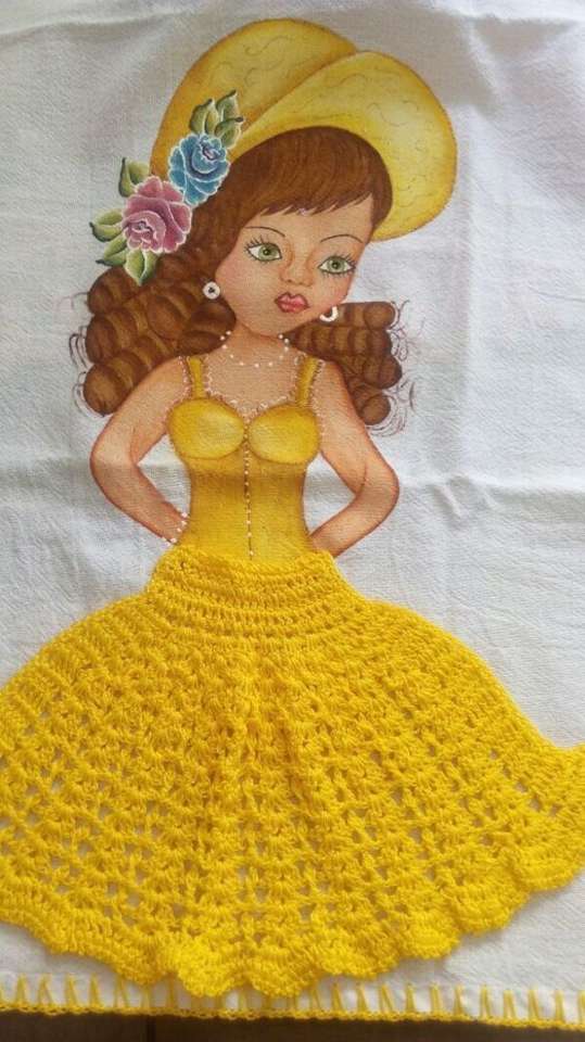 Diva girl yellow dress jigsaw puzzle online