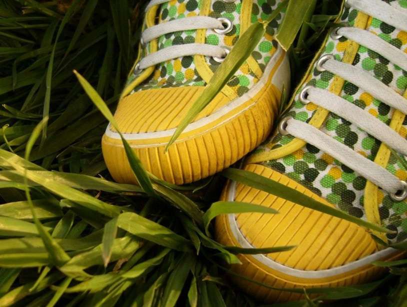yellow sneakers jigsaw puzzle online