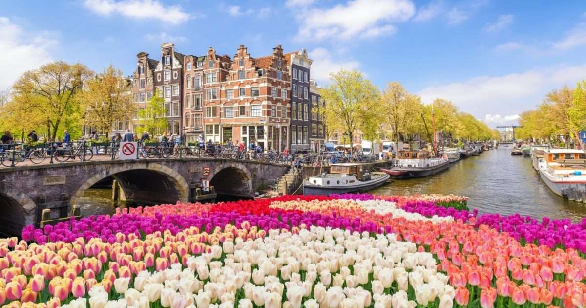 Kanal in Amsterdam Online-Puzzle