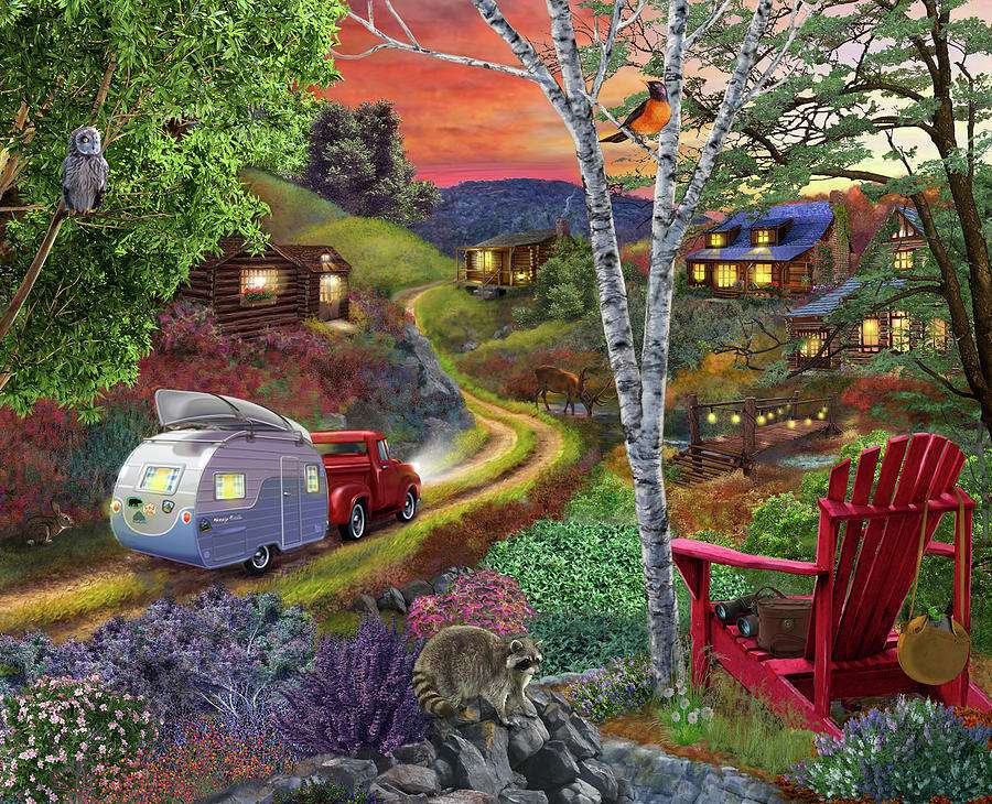 Vacation with a motorhome. jigsaw puzzle online