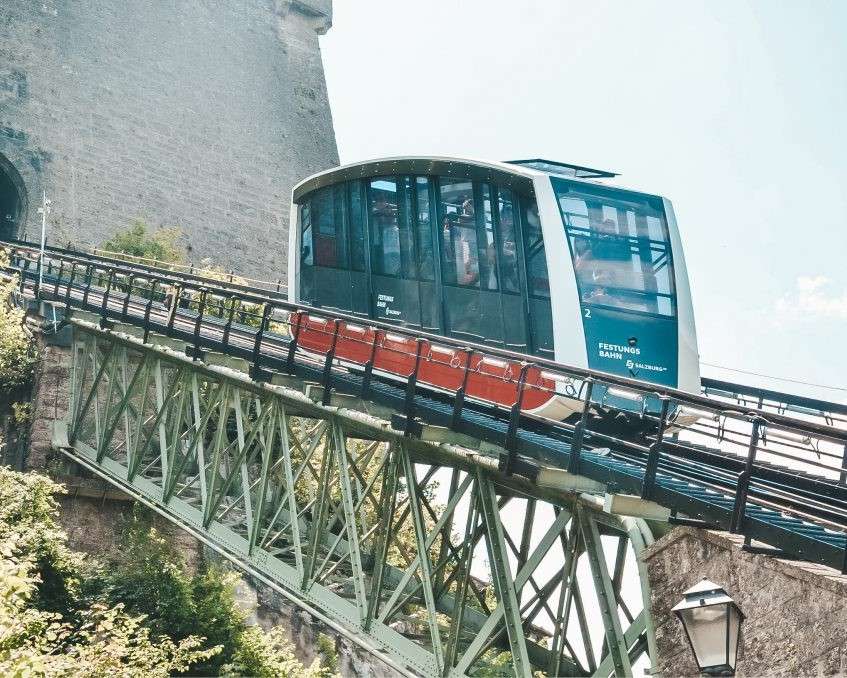Funicular către Cetatea Hohensalzburg puzzle online