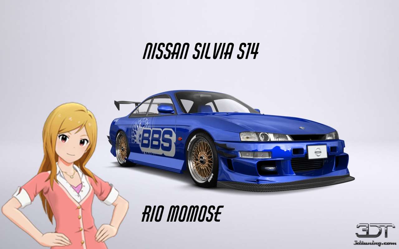 Rio Momose und Nissan Silvia S14 Online-Puzzle